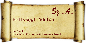 Szilvágyi Adrián névjegykártya