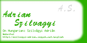 adrian szilvagyi business card